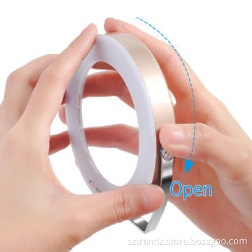 Makeup mirror, 3 times magnifying with built-in LED lighted, 360° rotation
